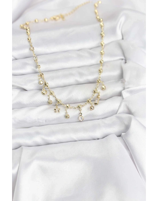 316L Çelik Zincir Gold Renk Kolye