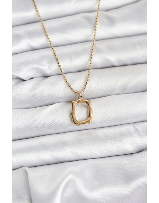 316L Çelik Zincir Gold Renk Model Kadın Kolye