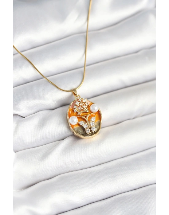 316L Çelik Zincir Kelebek Model Sanatsal Portre Kadın Kolye