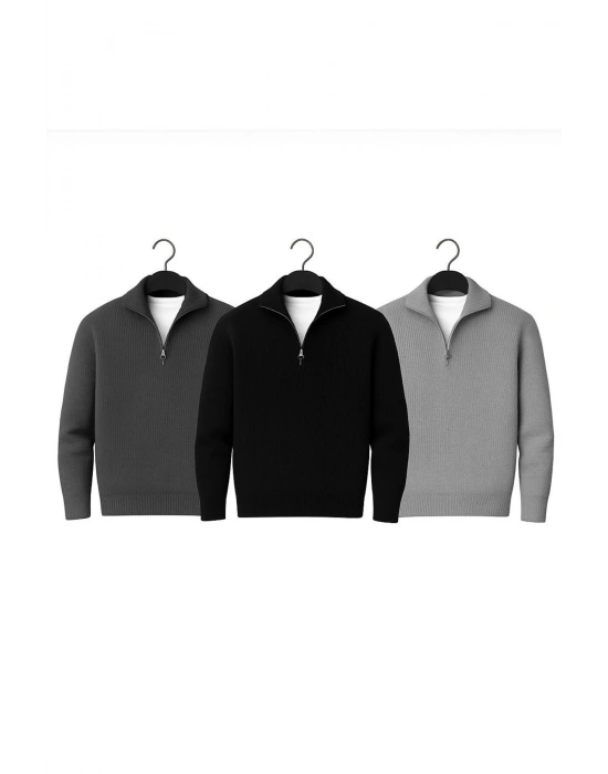 3lü set erkek triko kazak sweat