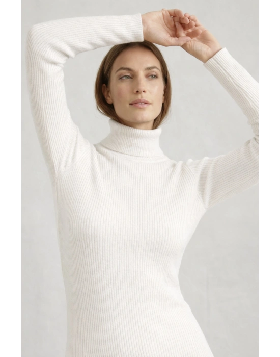 3lü Siyah Beyaz Bej Boğazlı Kazak Mevsimlik Kurtarıcı Parça Pamuklu Balıkçı Yaka Şardonlu Slimfit