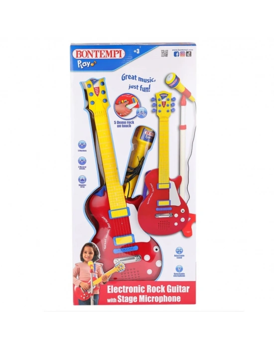 45832 Elektronik Gitar Ayaklı Mikrofon Müzik Seti -