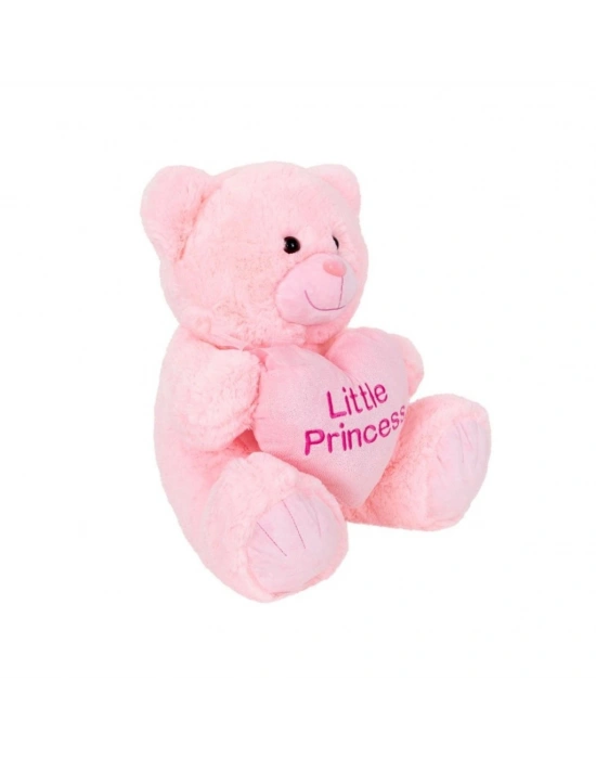 4763 Peluş Ayı Prens ve Prenses Kalpli Ayı 45 cm