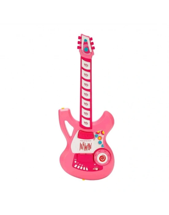 4933 GİTAR FONK TUŞLU ASKILI PEMBE SESLİ