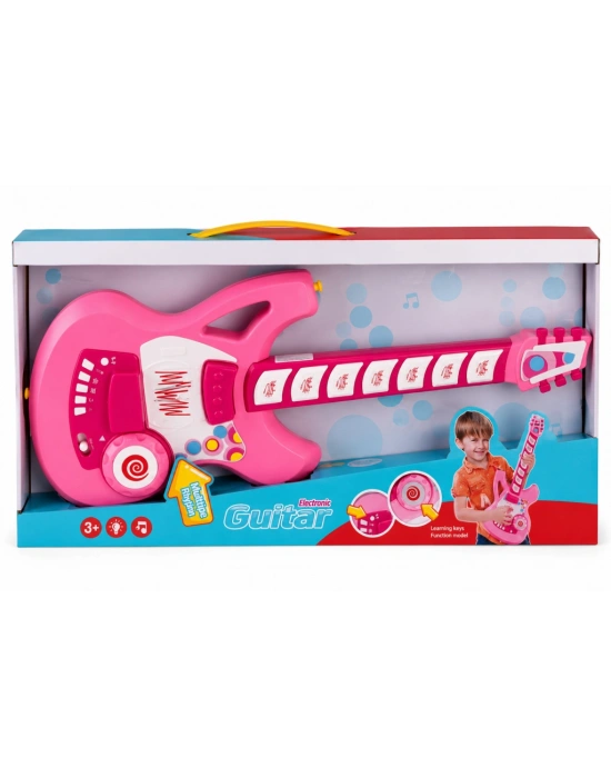4933 GİTAR FONK TUŞLU ASKILI PEMBE SESLİ