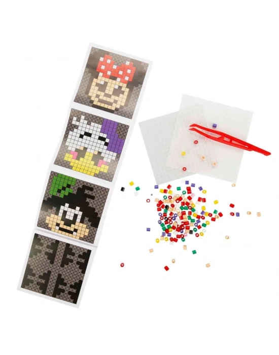 4in1 NessiWorld Minnie Mouse Pixel Pixel Boncuk Aktivite ve Oyuncak Seti