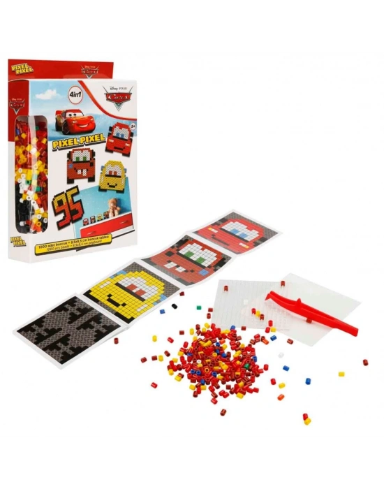 4in1NessiWorld Cars Pixel Pixel Boncuk Aktivite ve Oyuncak Seti