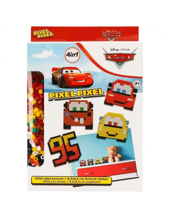 4in1NessiWorld Cars Pixel Pixel Boncuk Aktivite ve Oyuncak Seti
