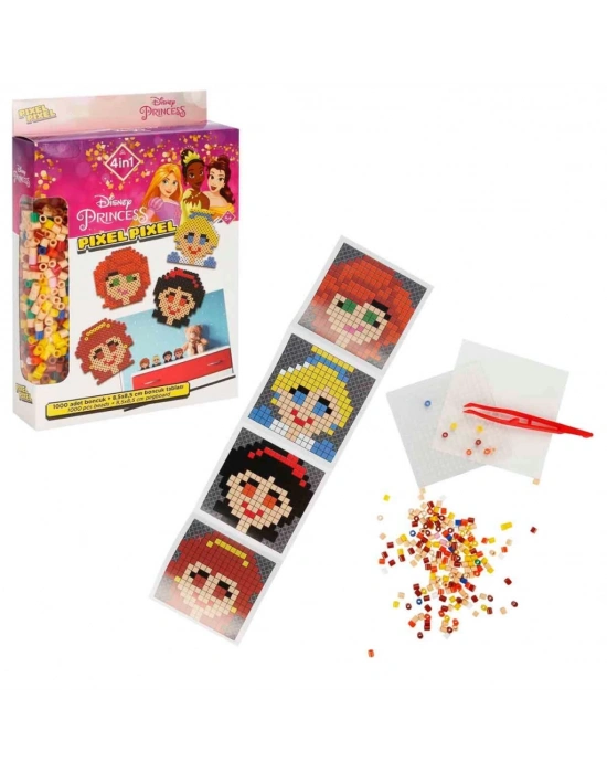 4in1NessiWorld Princess Pixel Pixel Boncuk Aktivite ve Oyuncak Seti