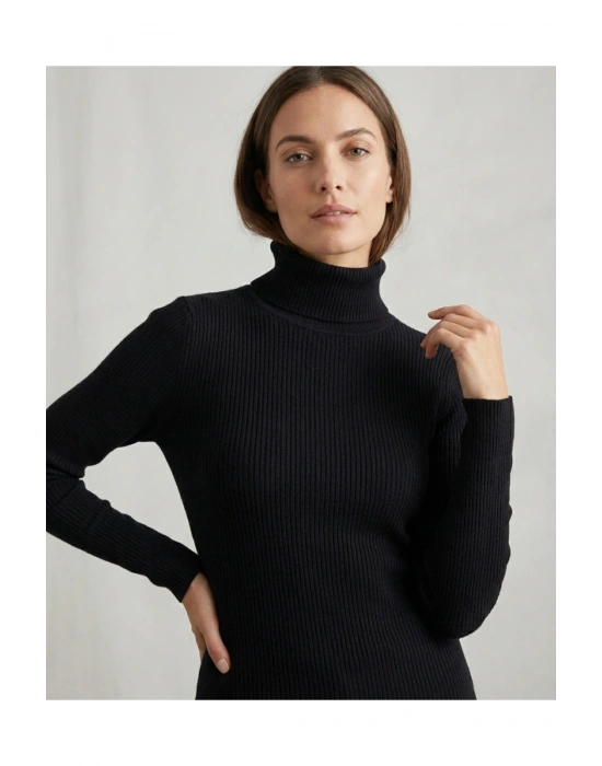 4lü Siyah Beyaz Bej Gri Boğazlı Kazak Mevsimlik Kurtarıcı Parça Pamuklu Balıkçı Yaka Slimfit