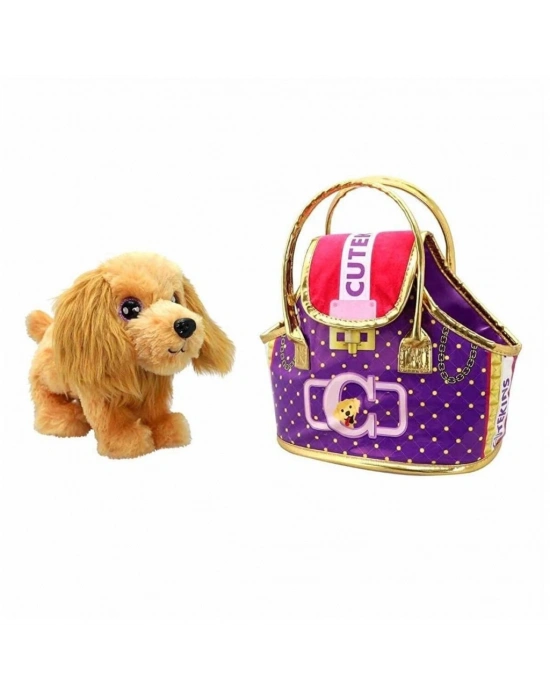 50585 Taşıma Çantalı Peluş Köpek -NessiWorld