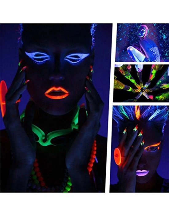 6’lı Neon Boya – UV Işıkta Parlayan Makyaj Seti