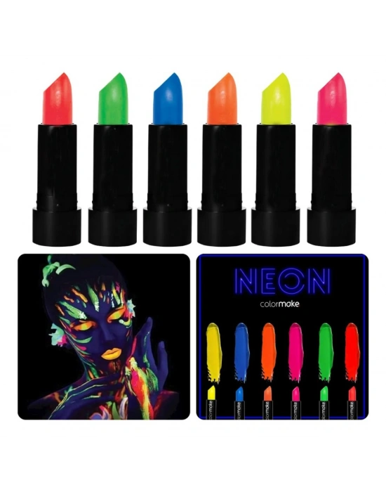 6’lı Neon Boya – UV Işıkta Parlayan Makyaj Seti