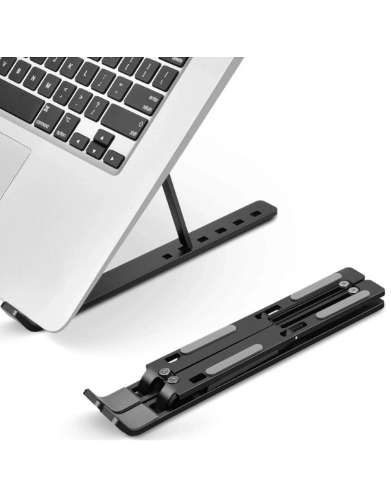 7 Kademeli Ayarlı Katlanabilir Laptop Tablet Standı Siyah