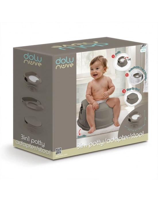 7184 Lazımlık Adaptör Basamak Stone Gray -Dolu Oyuncak