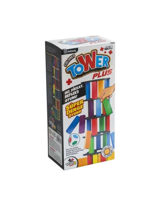 7317 Renkli Plus Tower Süper Denge Oyunu 54 Adet -