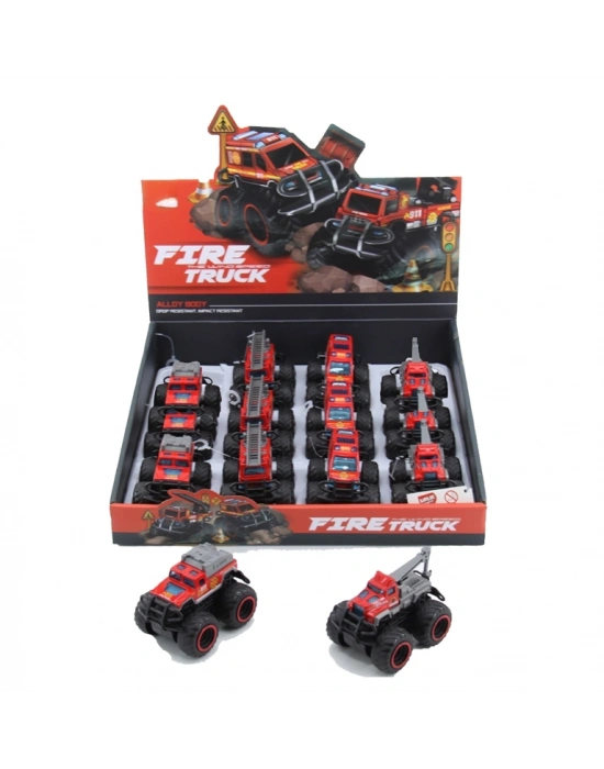 779-69A DUBLE SÜRTMELİ METAL DIECAST İTFAİYE