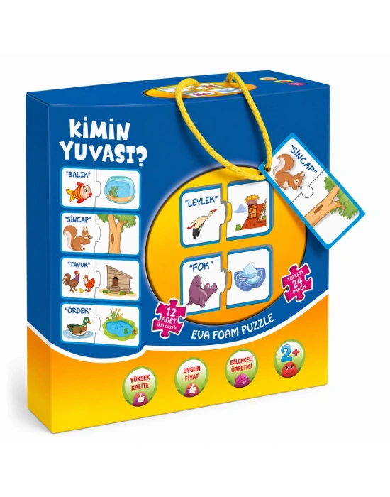 8513 2 Lİ KİMİN YUVASI PUZZLE  KUTULU