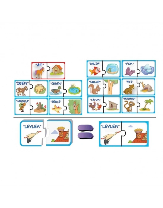 8513 2 Lİ KİMİN YUVASI PUZZLE  KUTULU