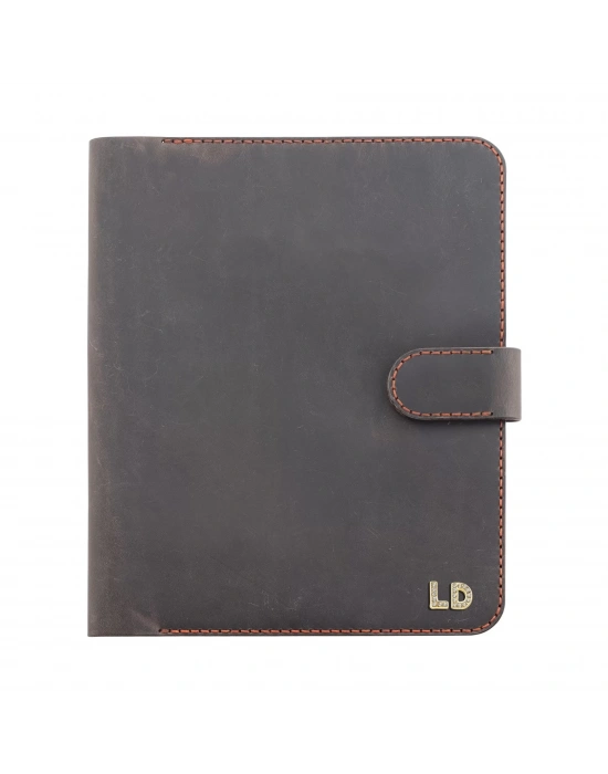 A5 Defter ve Ajanda Kılıfı - %100 Crazy Deri - KO10003 - Kahverengi