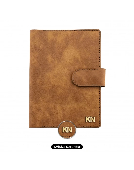 A5 Defter ve Ajanda Kılıfı - %100 Rainbow Deri - KO10001 - Camel
