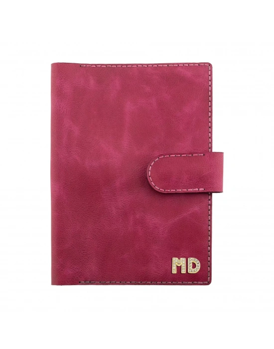 A5 Defter ve Ajanda Kılıfı - %100 Rainbow Deri - KO10001 - Fuşya