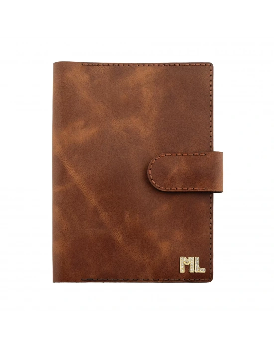A5 Defter ve Ajanda Kılıfı - %100 Rainbow Deri - KO10001 - Kahverengi