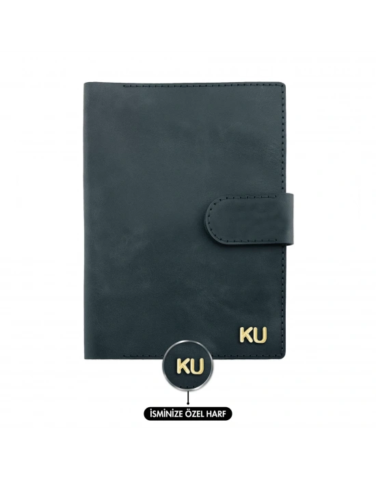 A5 Defter ve Ajanda Kılıfı - %100 Rainbow Deri - KO10001 - Lacivert