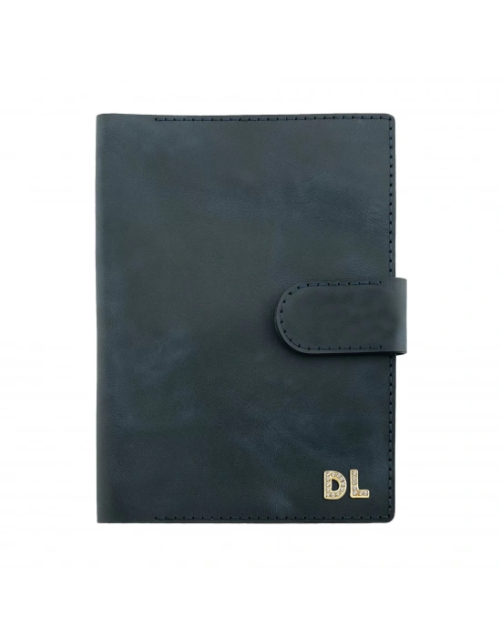 A5 Defter ve Ajanda Kılıfı - %100 Rainbow Deri - KO10001 - Lacivert