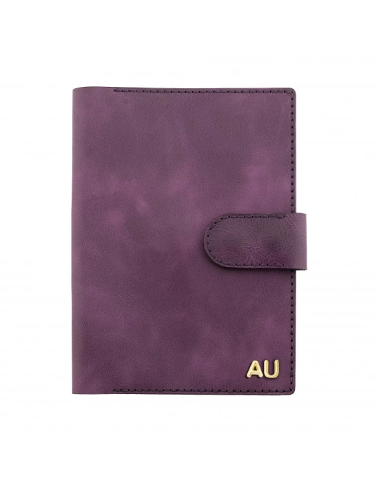 A5 Defter ve Ajanda Kılıfı - %100 Rainbow Deri - KO10001 - Mor