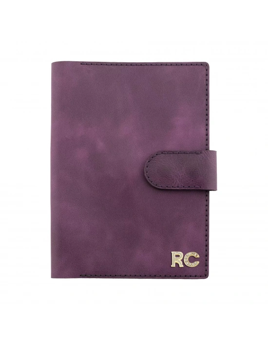A5 Defter ve Ajanda Kılıfı - %100 Rainbow Deri - KO10001 - Mor