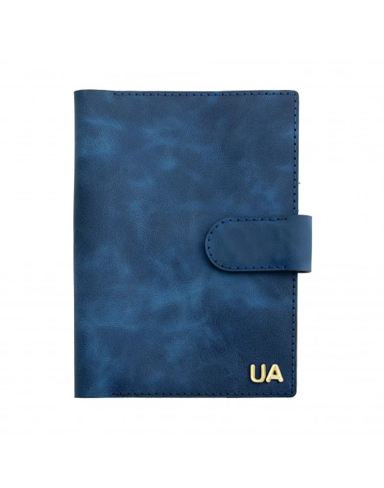 A5 Defter ve Ajanda Kılıfı - %100 Rainbow Deri - KO10001 - Saks Mavisi