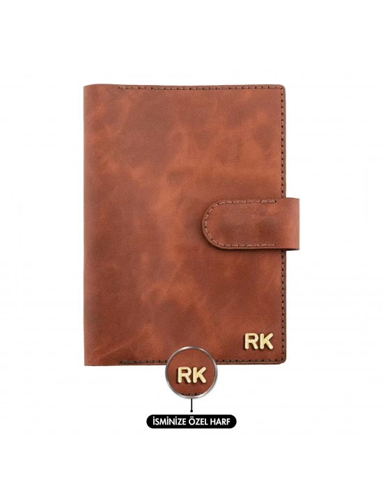 A5 Defter ve Ajanda Kılıfı - %100 Rainbow Deri - KO10001 - Tobacco
