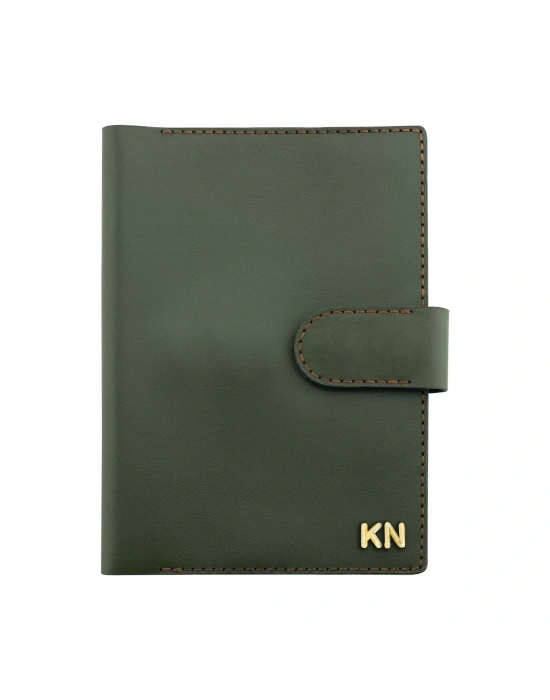 A5 Defter ve Ajanda Kılıfı - %100 Tiesto Deri - KO10002 - Haki