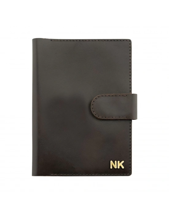 A5 Defter ve Ajanda Kılıfı - %100 Tiesto Deri - KO10002 - Koyu Kahverengi