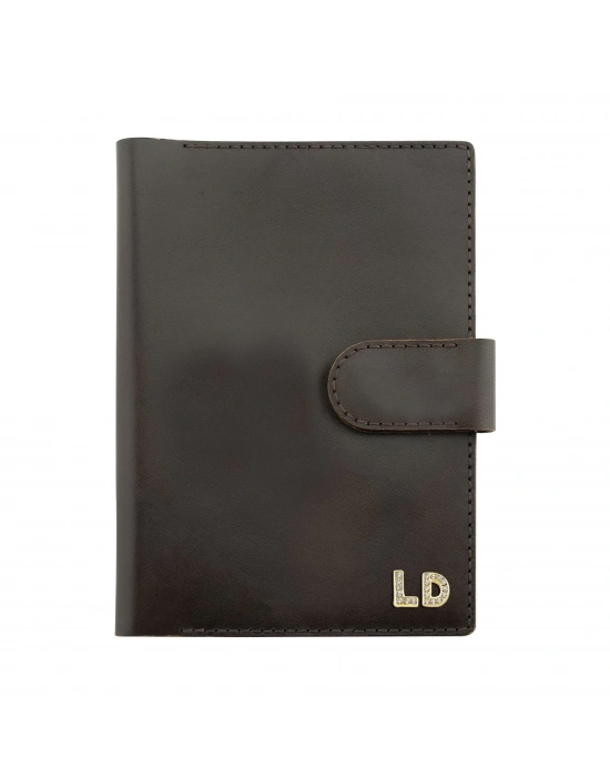 A5 Defter ve Ajanda Kılıfı - %100 Tiesto Deri - KO10002 - Koyu Kahverengi