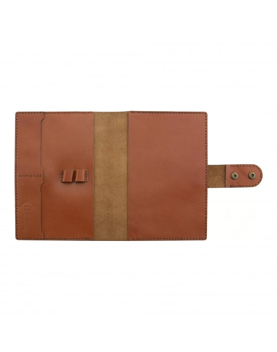 A5 Defter ve Ajanda Kılıfı - %100 Tiesto Deri - KO10002 - Tobacco