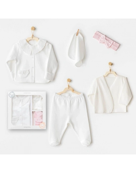AC25650 Cuddly Bunny Bear 5Li Hastane Çıkışı Ecru Pink