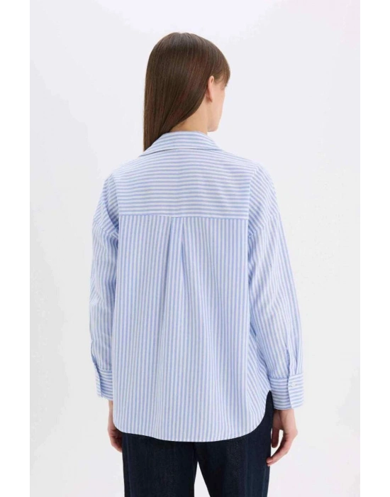 Açık Mavi Kadın Gömlek D4512AX/BE551