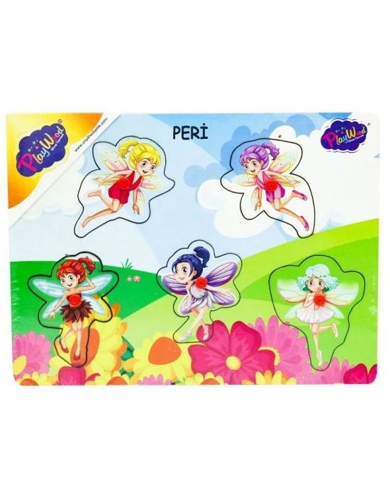 Ahşap Tutmalı Peri Kızı Puzzle