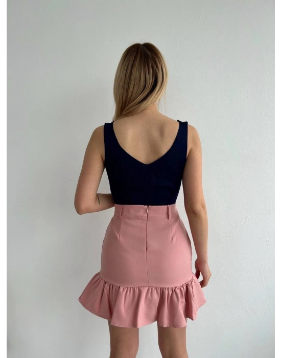 Altı fırfırlı etek pudra s24817