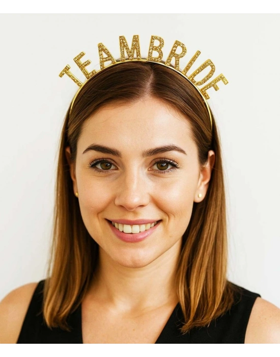 Altın Renk Team Bride Taç – Gelin ve Nedime Tacı