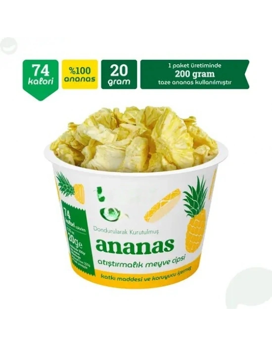 Ananas Atıştırmalık Meyve Cipsi 20gr