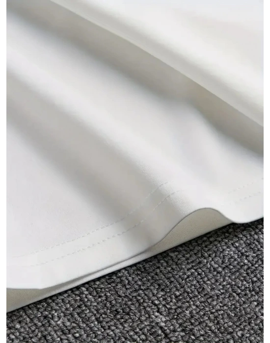 ANIMAL Desen Baskı Erkek Oversive Tişört, Grafik Tişört Erkek Yazlık Outdoor Kıyafetleri, Sporda ve Günlük Giyime Uygun - Beyaz