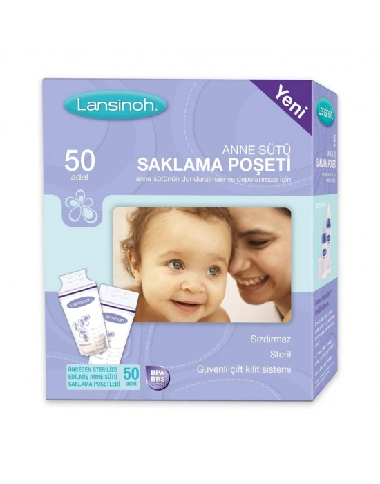 Anne Sütü Saklama Poşeti 50 Adet