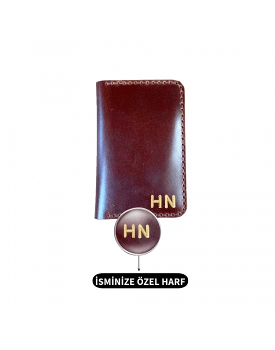 Antik Kiremit Dikey Mini Cüzdan