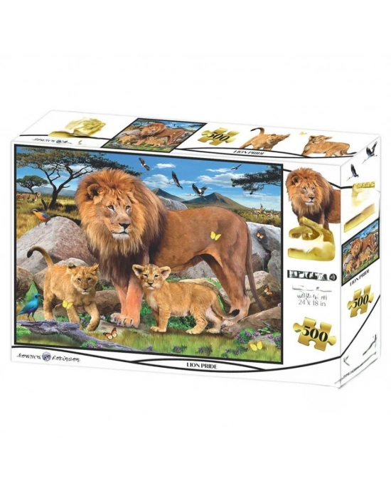 Aslan Ailesi 500 Parça Yetişkin Puzzle