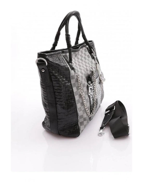 Avaj Siyah Cilt Omuz Çantası