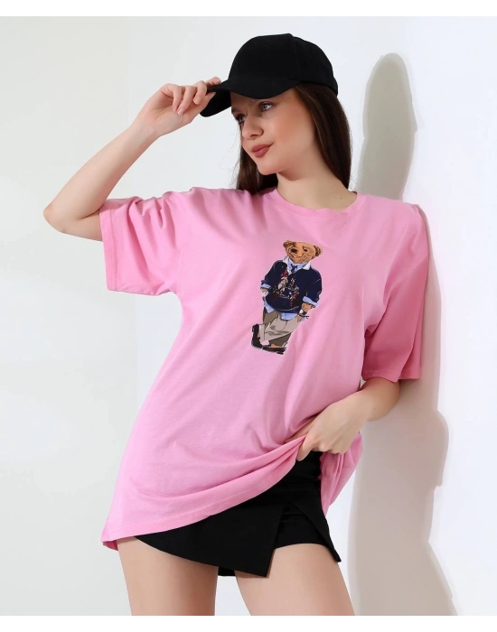 Ayıcıklı oversize tişört
