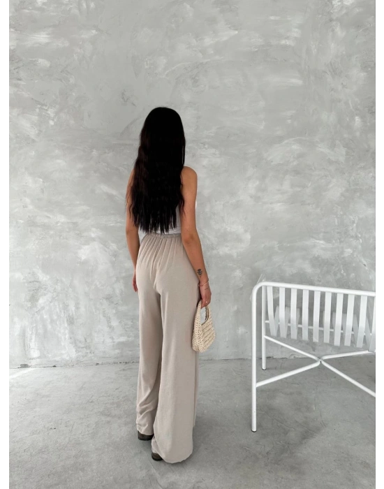 Ayrobin Oversize Kadın Pantalon - Bej